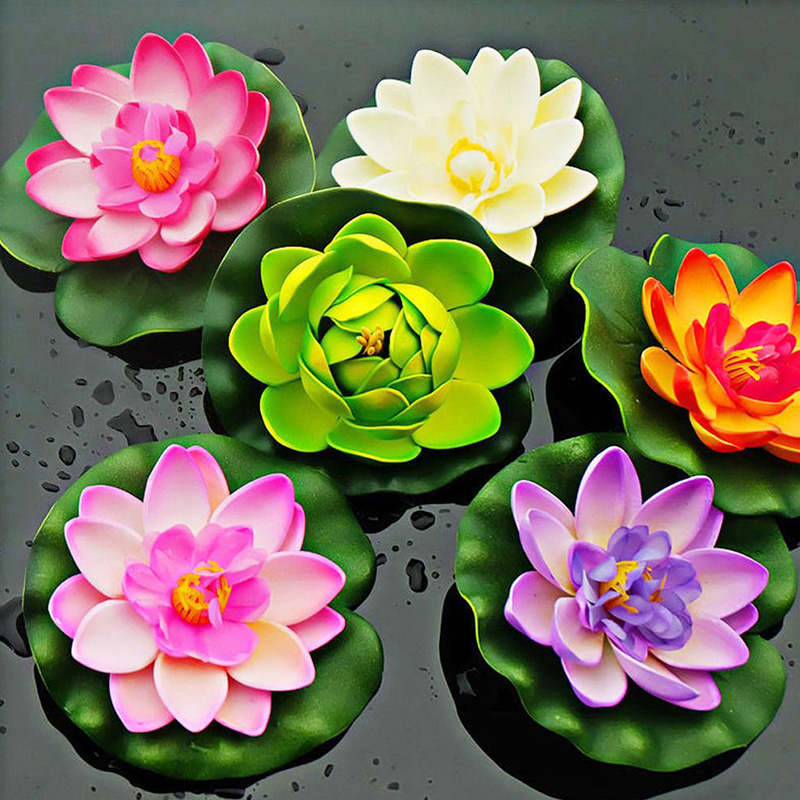 Aquarium Marine Plants - 10cm/18cm Artificial Lotus Fake Plant Pond