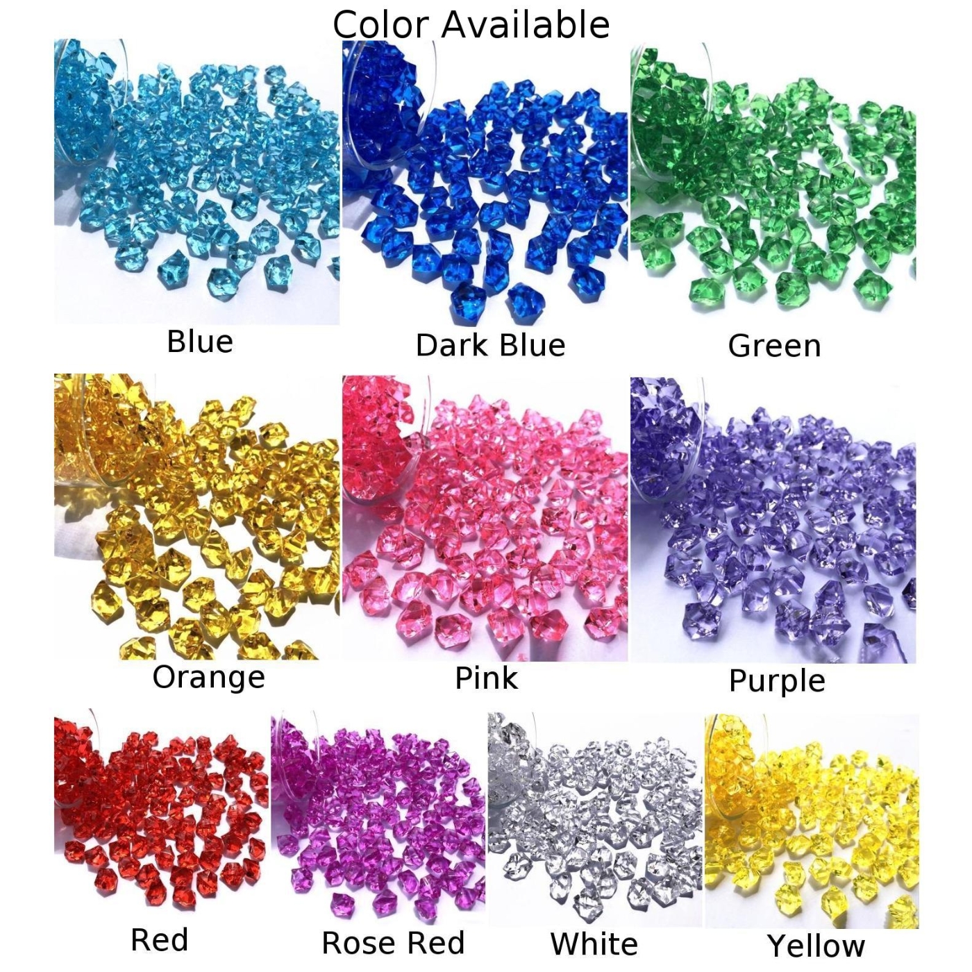 Aquarium Marine Plants - 200pcs/pack Acrylic Crystal Gem Stone Crushed