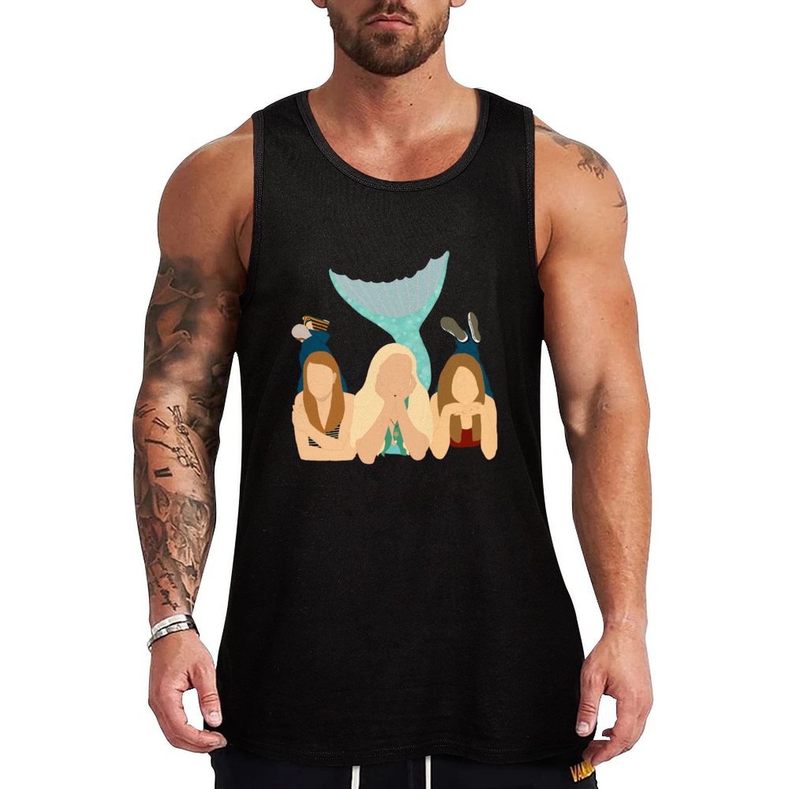 Aqua Marine Tank - Aquamarine trio Tank Top Summer Print