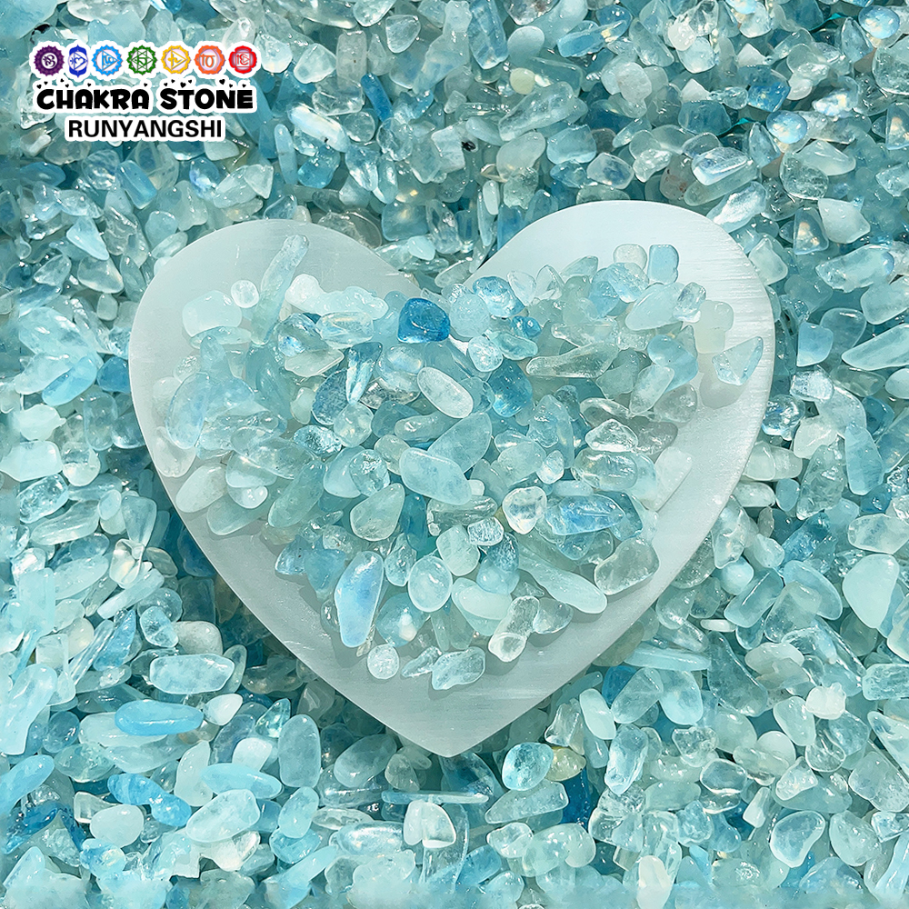 Aqua Marine Tank - 50g 5-7mm Natural Aquamarine Quartz Chips