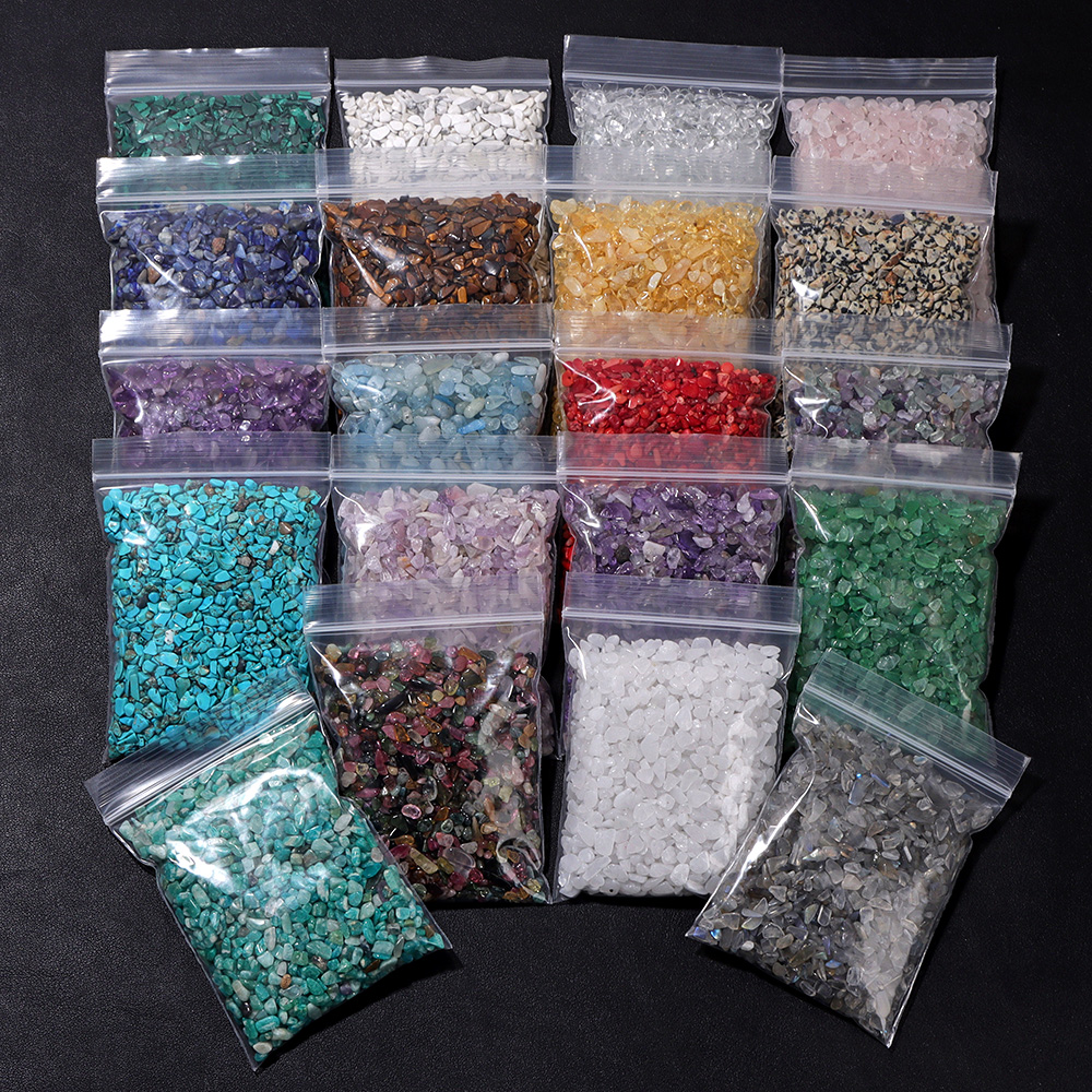 Aqua Marine Tank - Colorful 3-5mm Natural Gravel Chip Beads