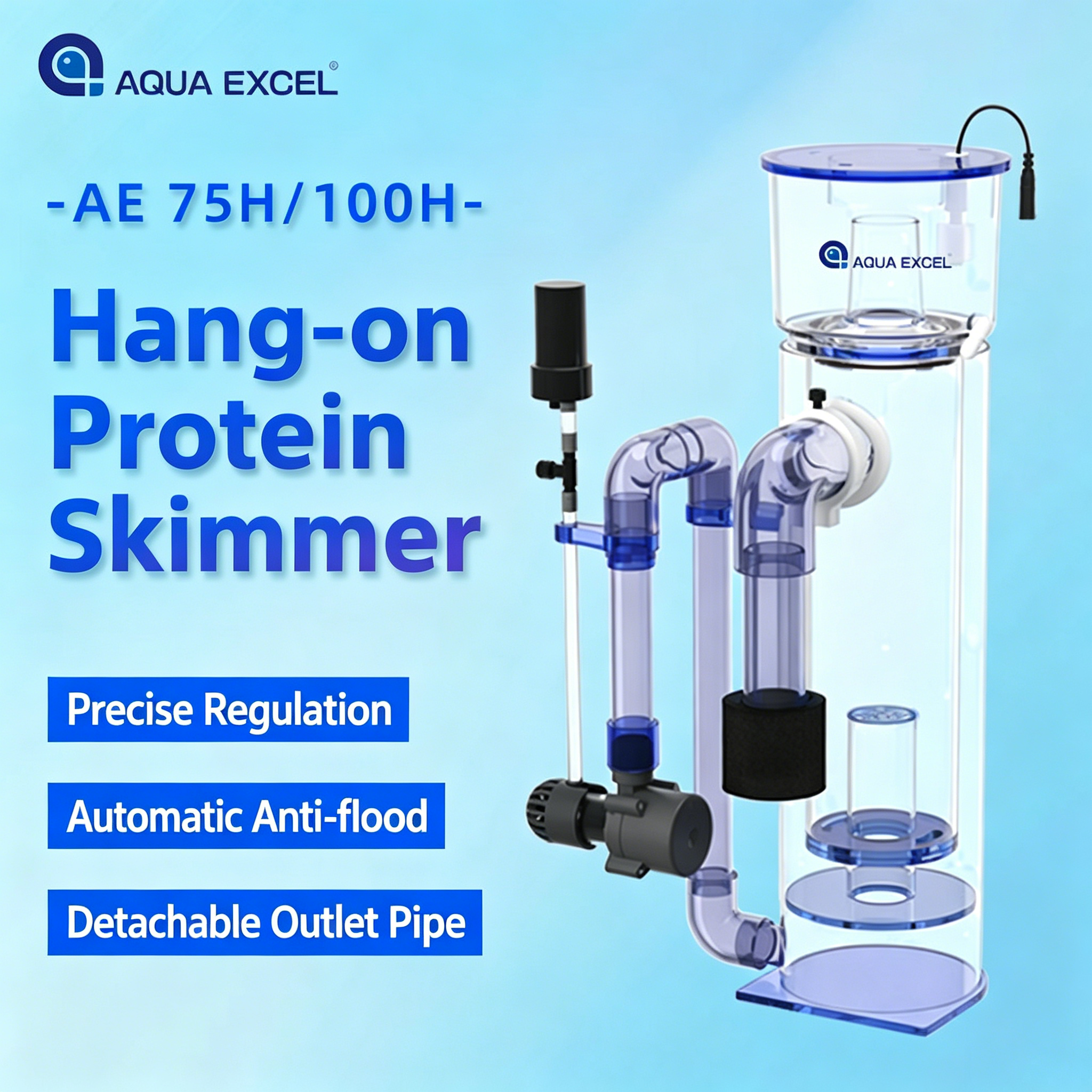 Aqua Marine Tank - AQUA EXCEL AE-75H/100H Hang-on DC Aquarium