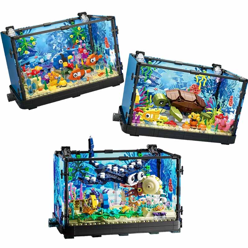 Fish Tank Building Block Set w - Marine Aquarium Home reseña y precio