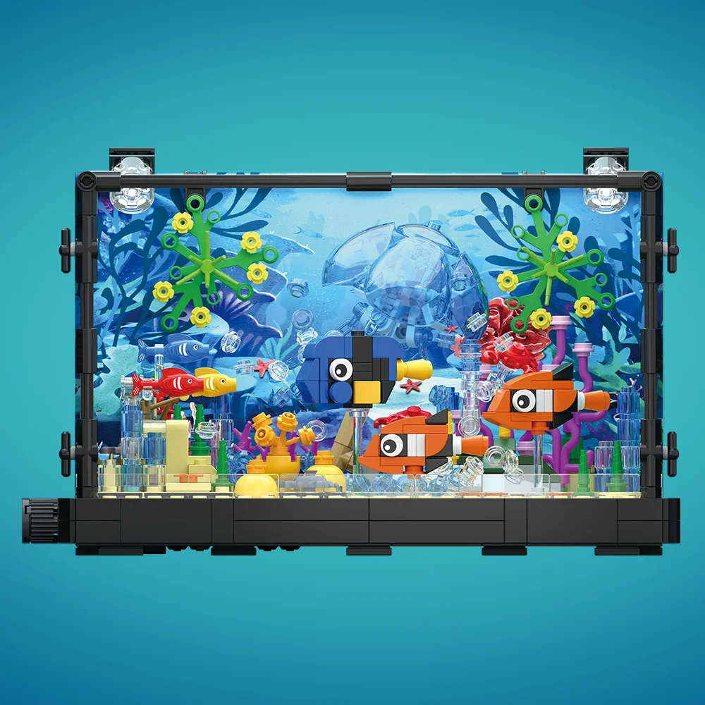 Fish Tank Building Block Set w - Marine Aquarium Home reseña y precio