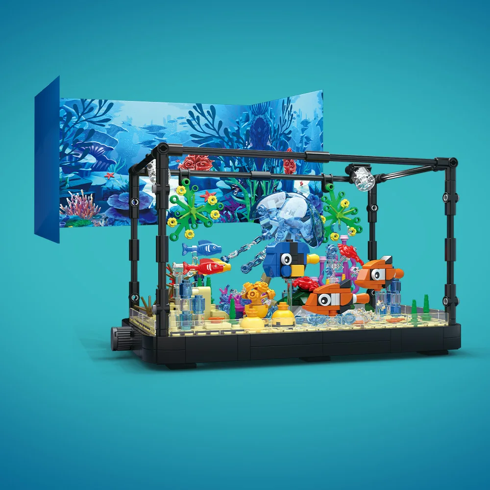 Fish Tank Building Block Set w - Marine Aquarium Home reseña y precio