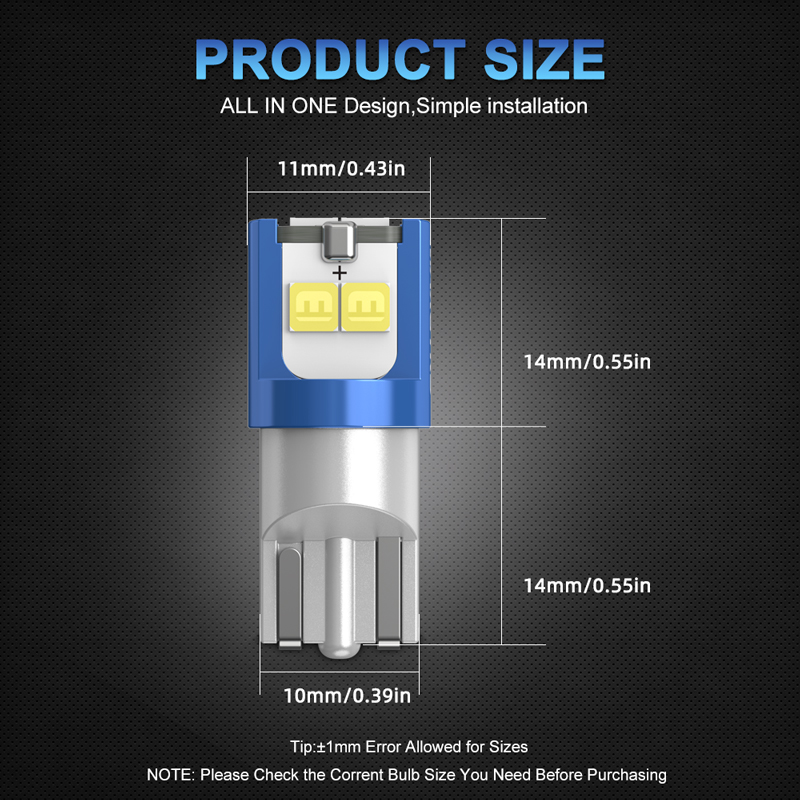10x 194 168 T10 LED W5W LED Bu - Actinic Blue Led reseña y precio