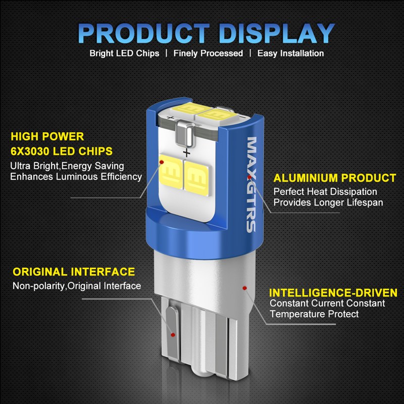10x 194 168 T10 LED W5W LED Bu - Actinic Blue Led reseña y precio