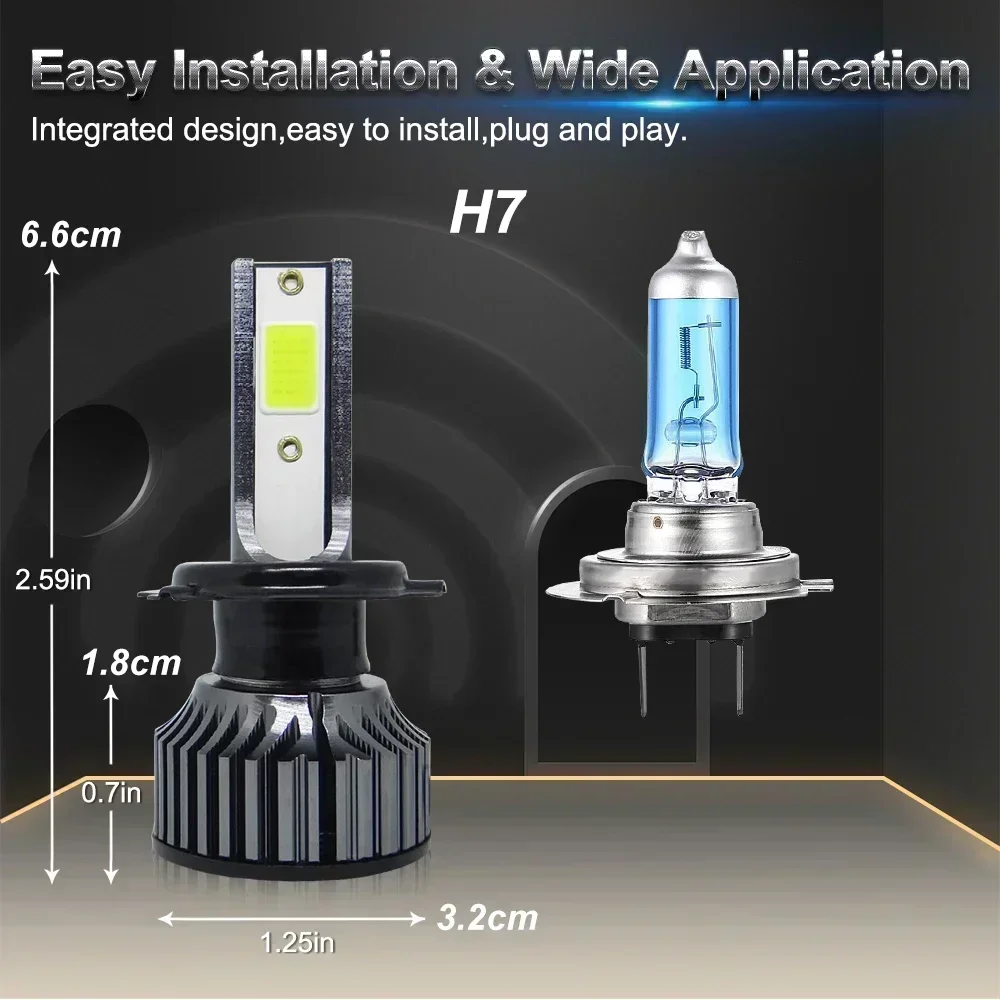 P1Car LED Headlight H4 H7 H1 H - Actinic Blue Led reseña y precio