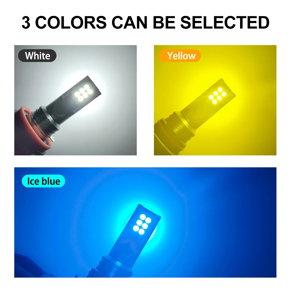2Pcs H8 H11 LED Bulb 9005 HB3  - Actinic Blue Led reseña y precio