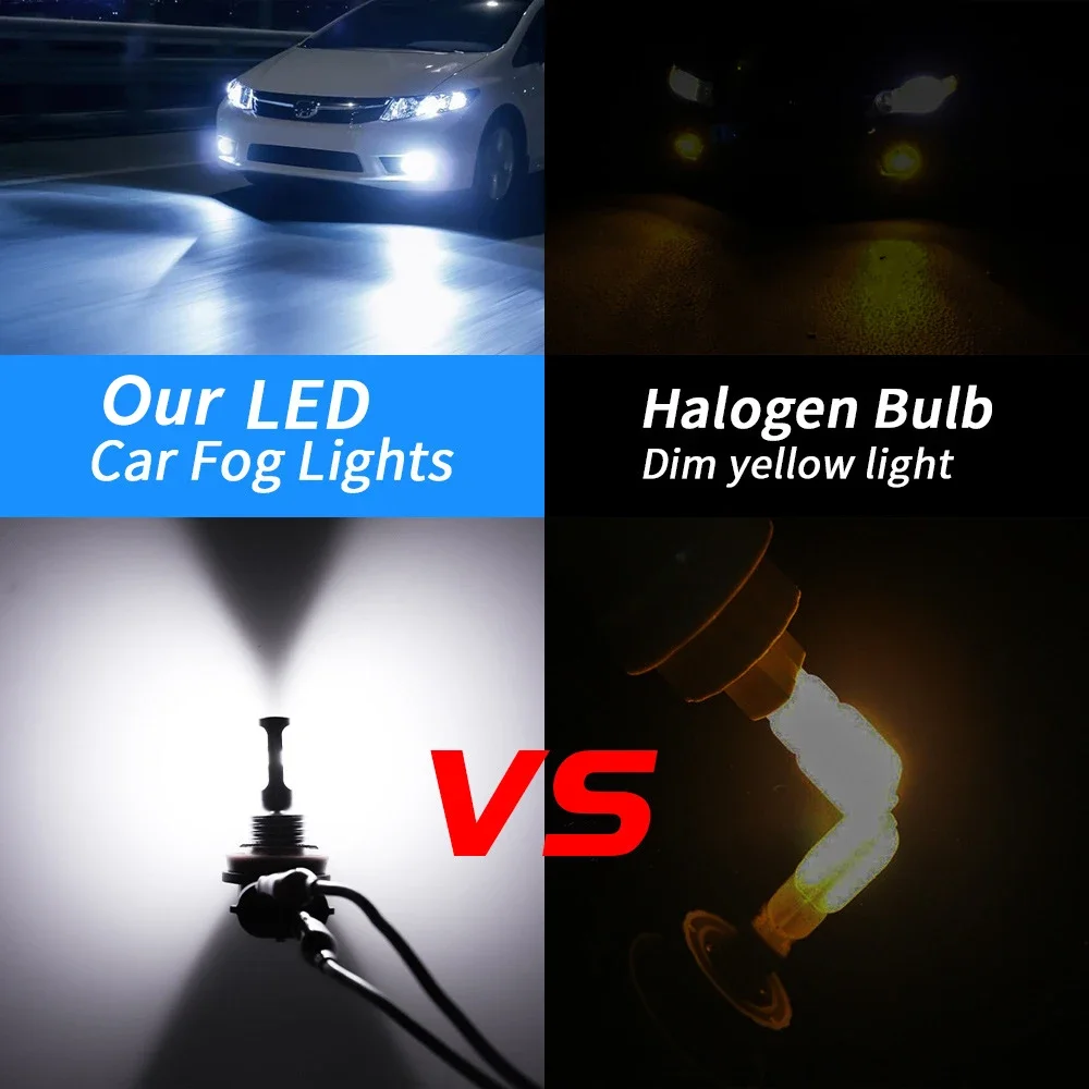 2Pcs H8 H11 LED Bulb 9005 HB3  - Actinic Blue Led reseña y precio