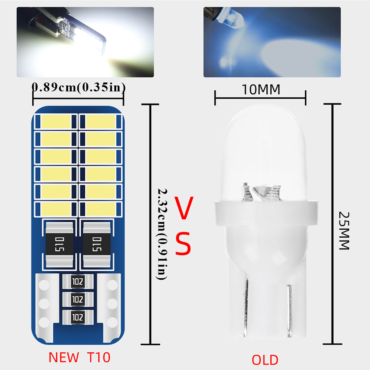 2/6/10/20PCS T10 W5W LED Car I - Actinic Blue Led reseña y precio