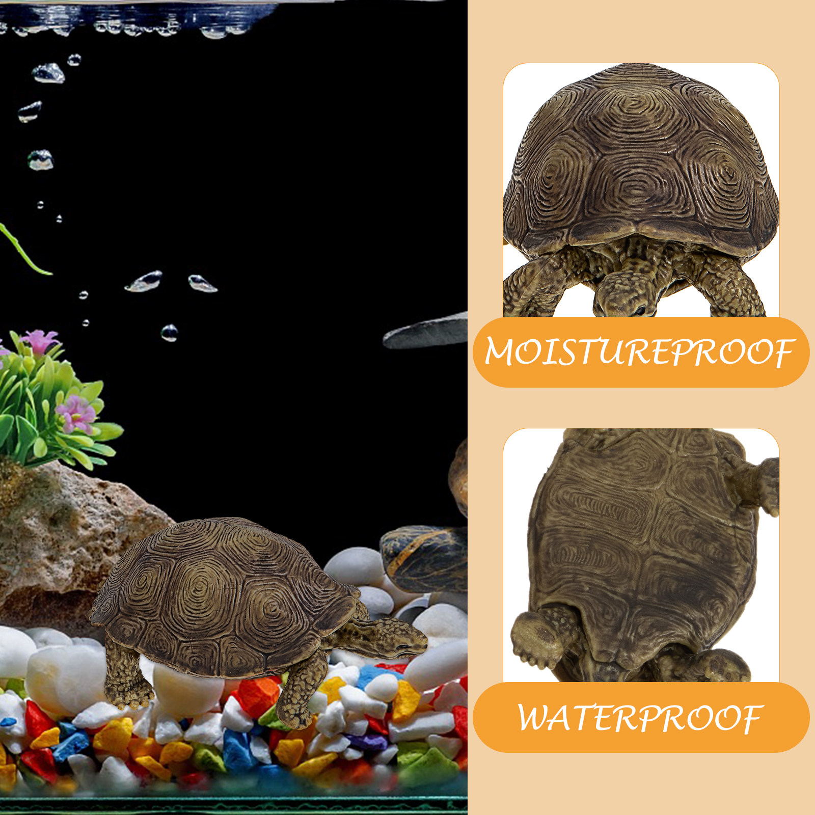 2Pcs Realistic Turtle Sculptur - Marine Aquarium Home reseña y precio