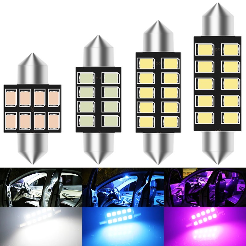 2pcs led C5W light festoon 31m - Actinic Blue Led reseña y precio