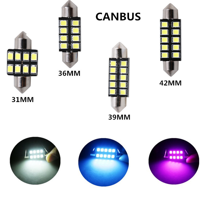 2pcs led C5W light festoon 31m - Actinic Blue Led reseña y precio