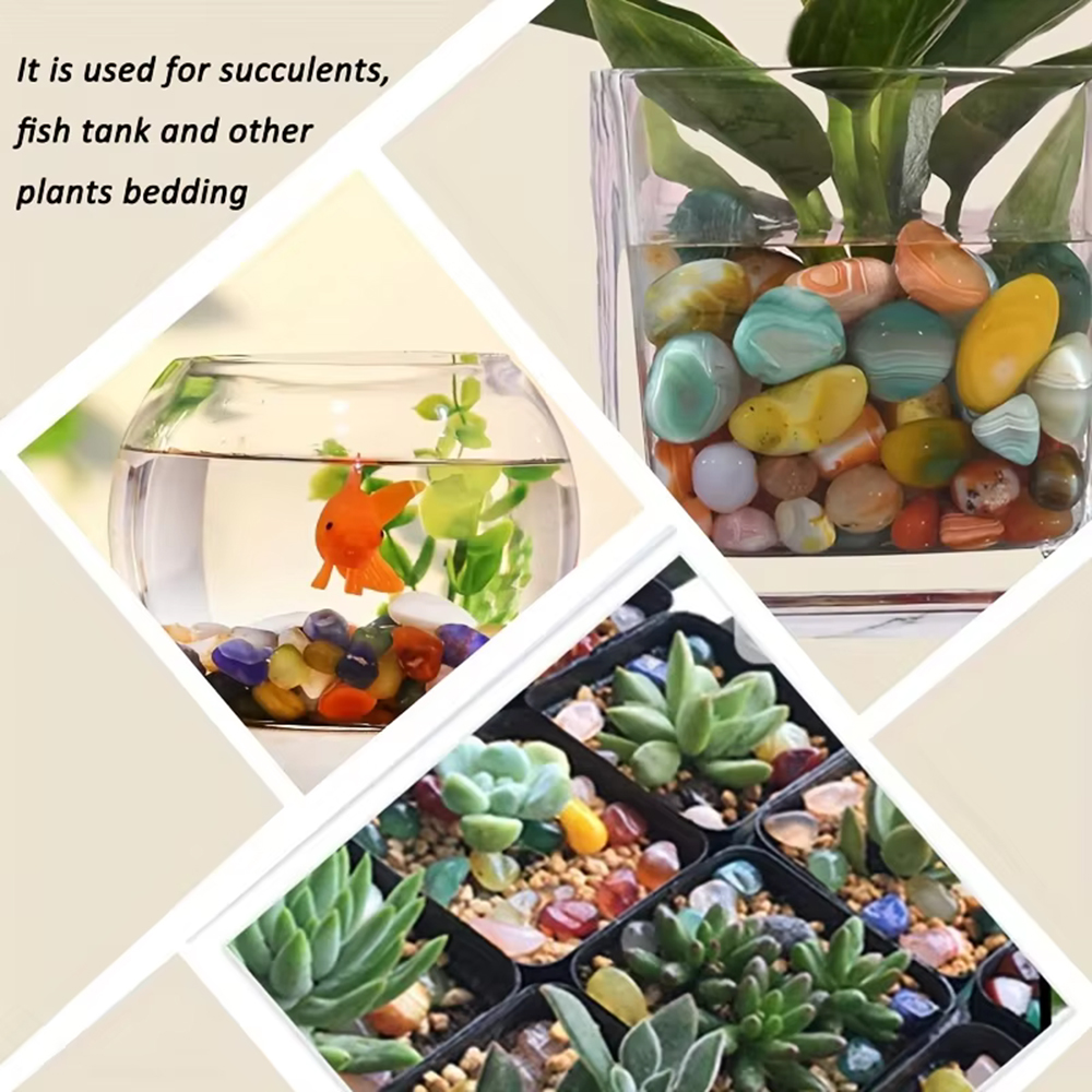 Natural Stone Tumbled Agate Gr - Aquarium Marine Plants reseña y precio
