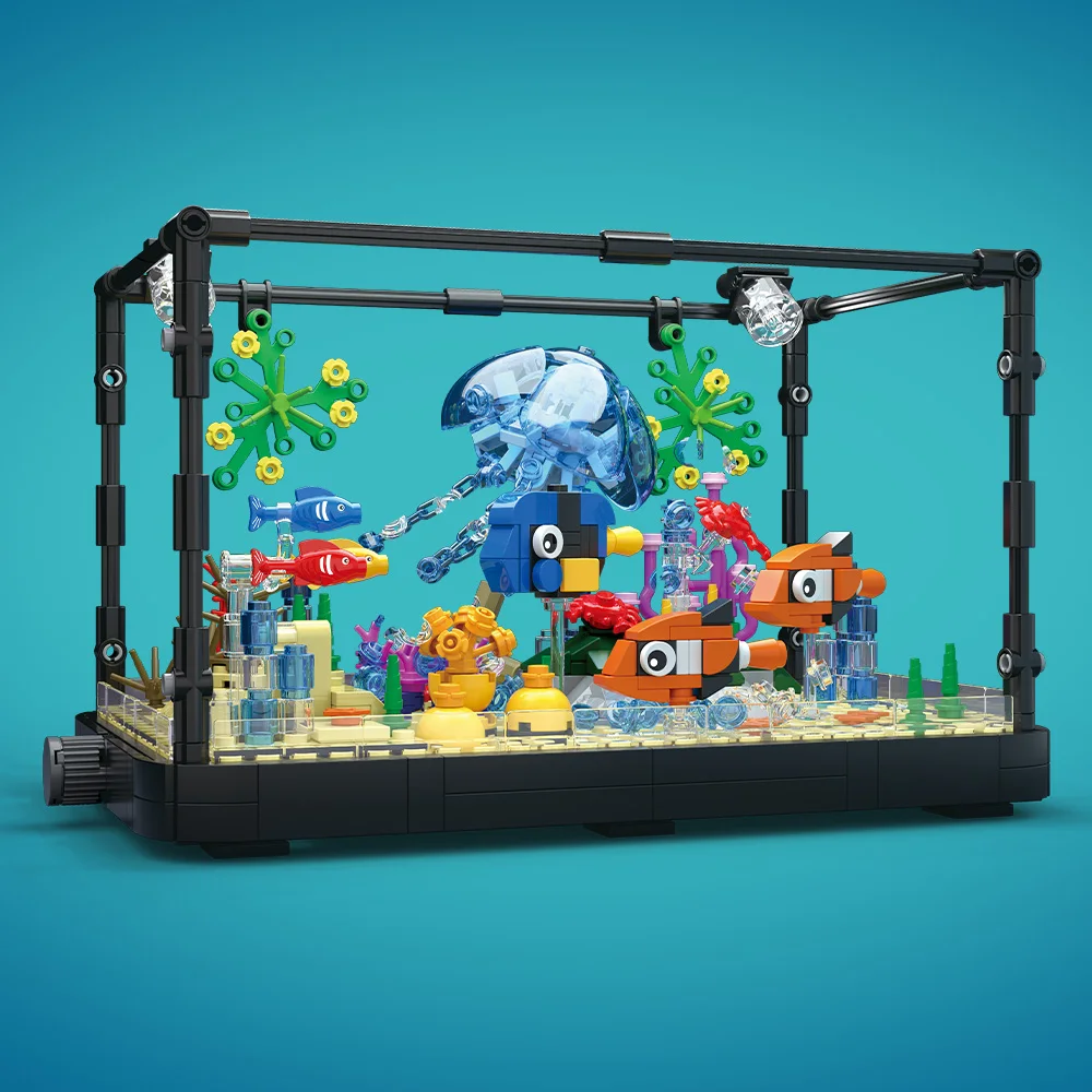Fish Tank Building Block Set w - Marine Aquarium Home reseña y precio