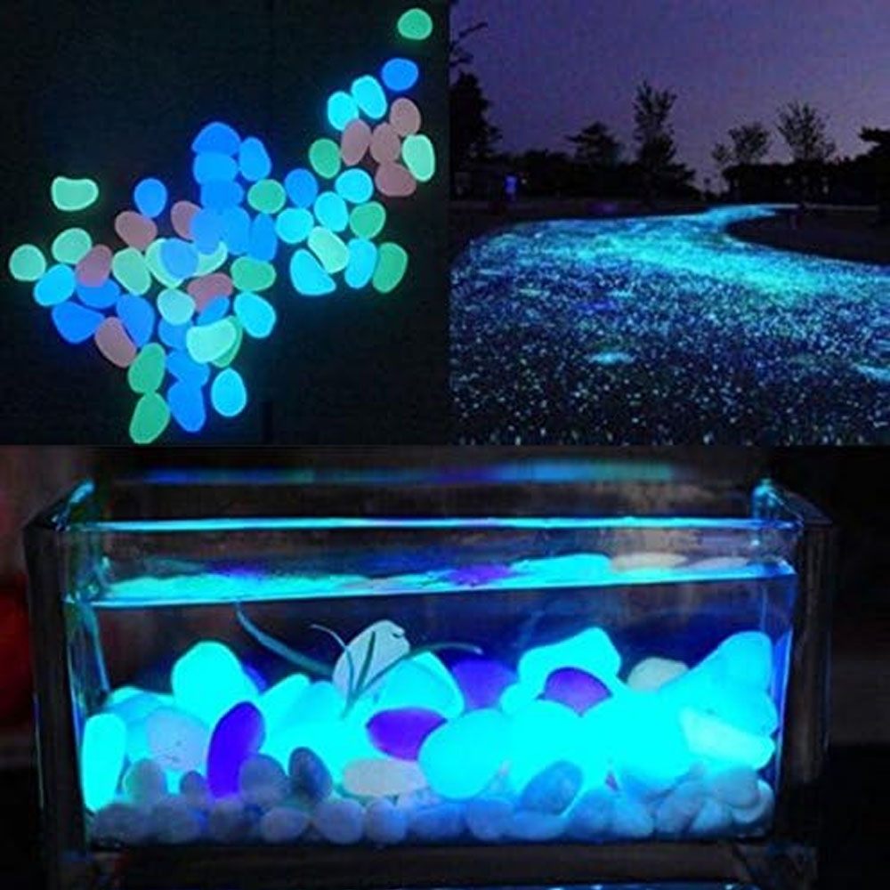 Fish Tank Rocks Glow Blue Pebb - Aquarium Marine Plants reseña y precio
