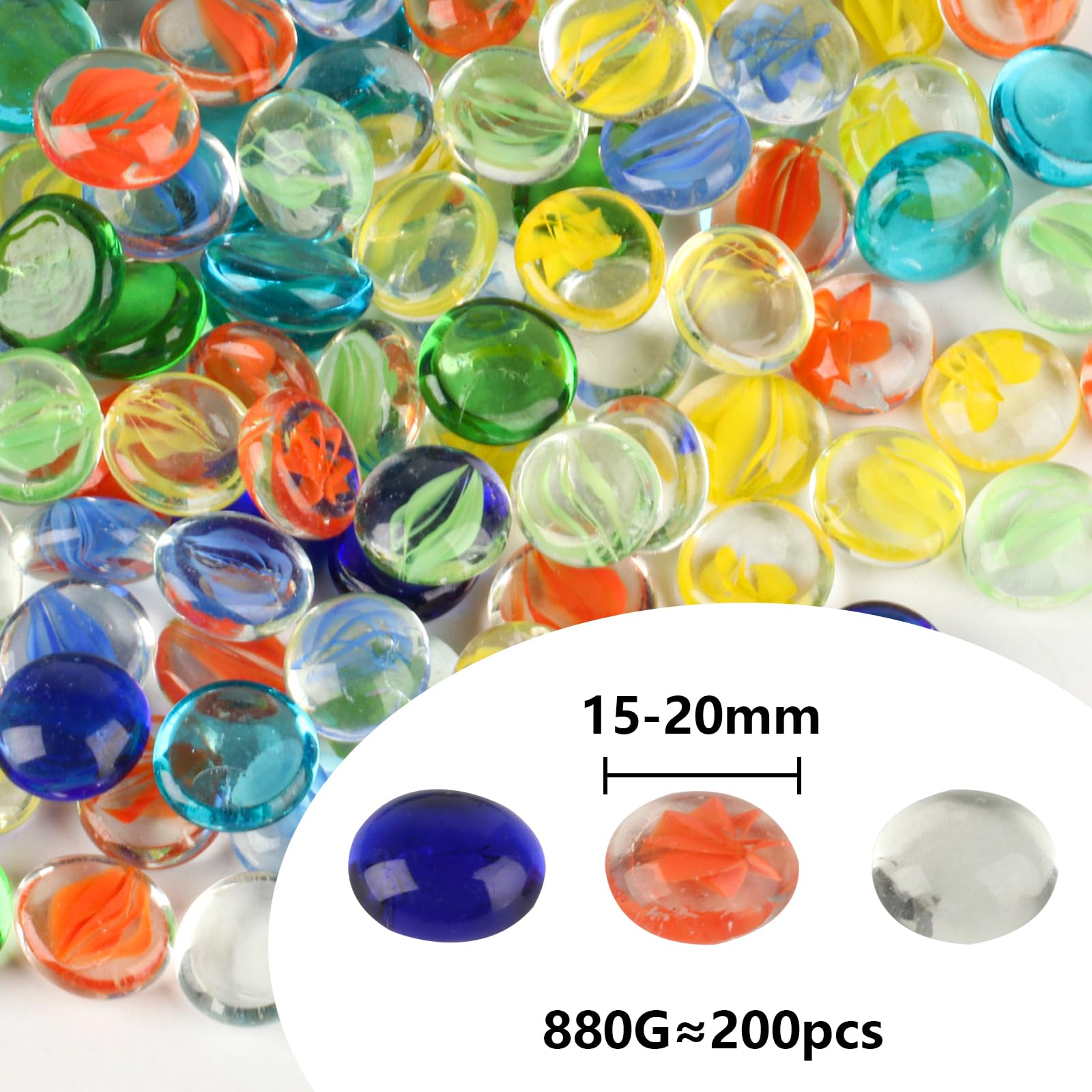 880g (200pcs) Colored Glass Pe - Aquarium Marine Plants reseña y precio