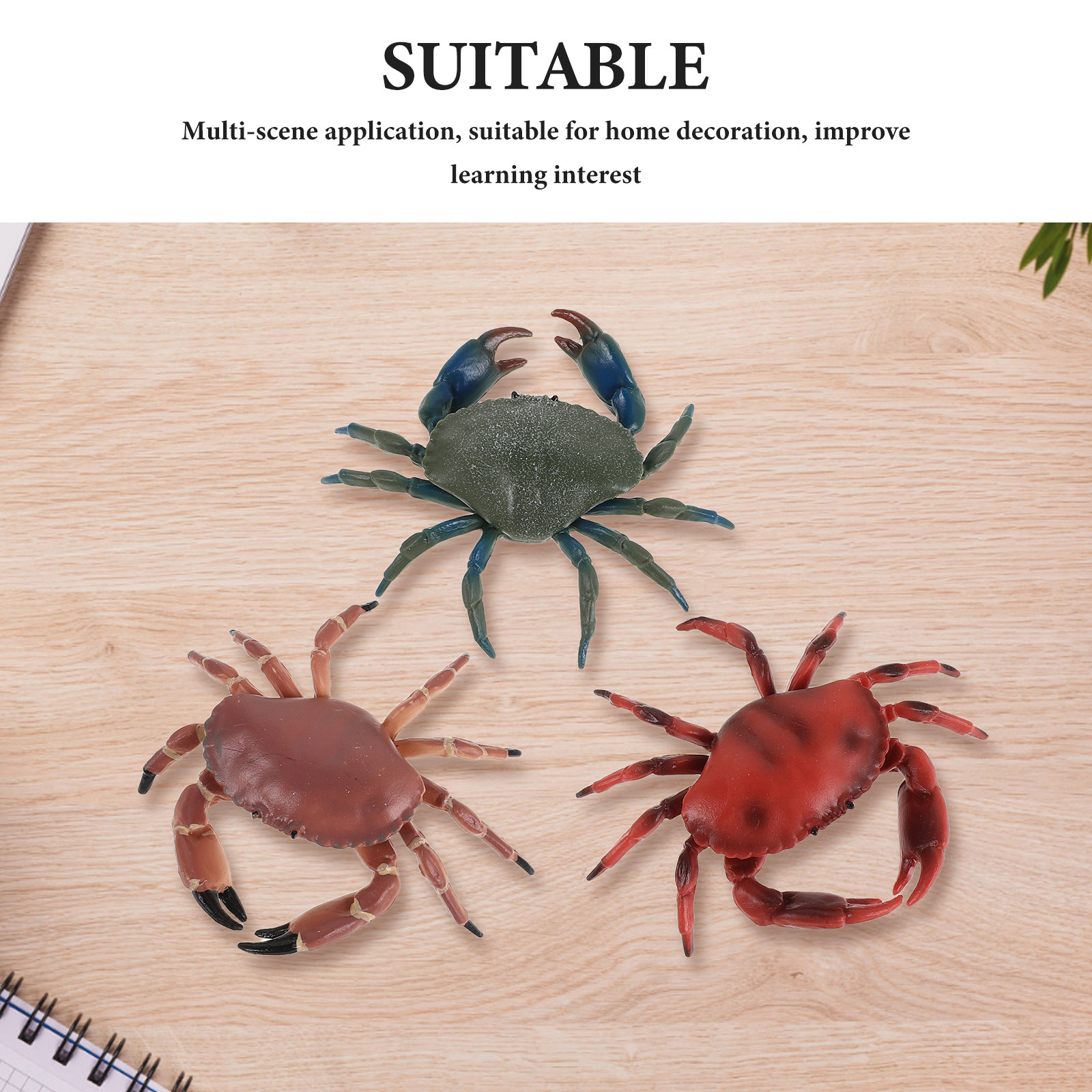 3Pcs Realistic Plastic Crab Fi - Marine Aquarium Home reseña y precio