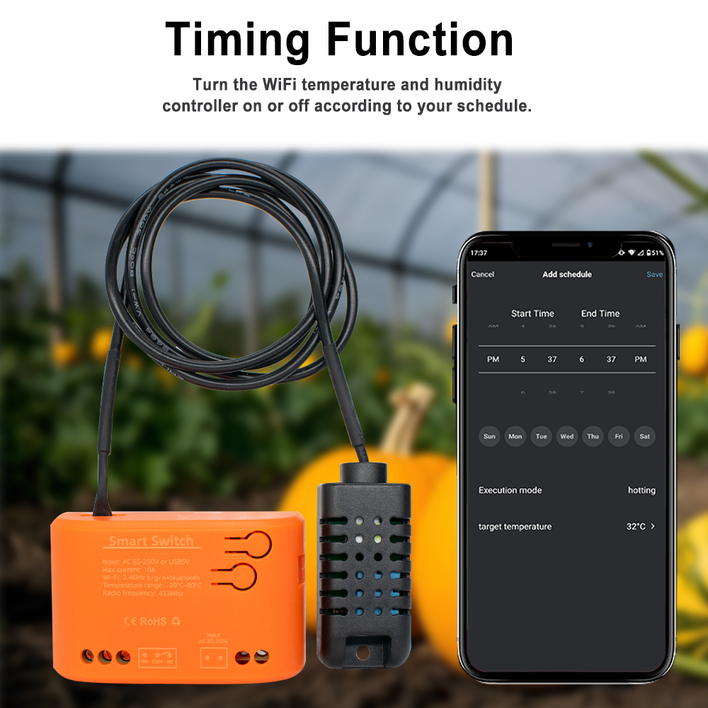 Tuya WiFi Temperature Humidity - Aquarium Marine Plants reseña y precio