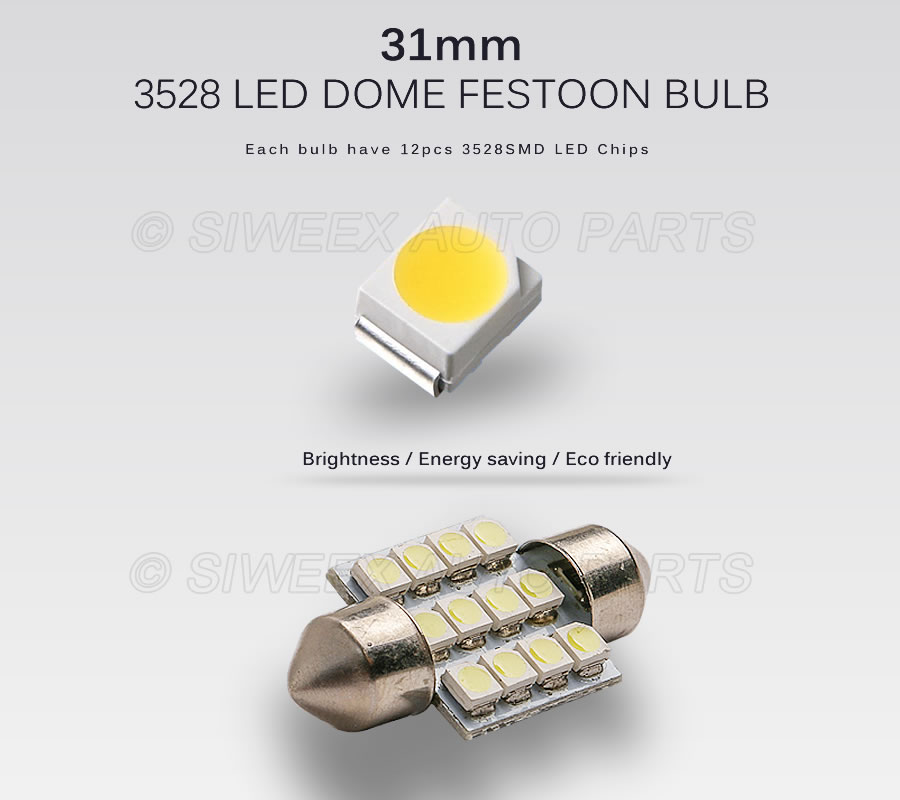 31mm 3528 1210 SMD 12 LED Car  - Actinic Blue Led reseña y precio