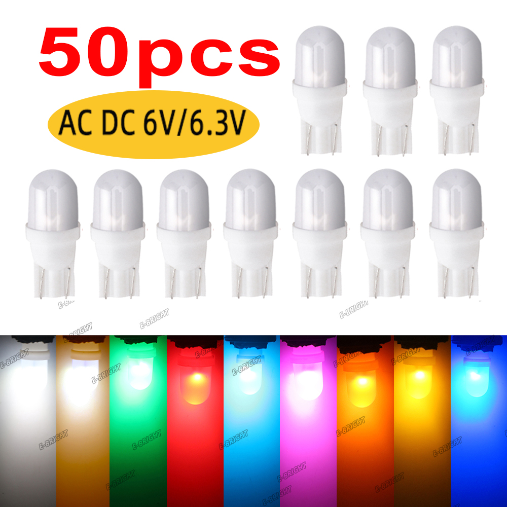 50pcs Non-polar AC DC 6V 6.3V  - Actinic Blue Led reseña y precio