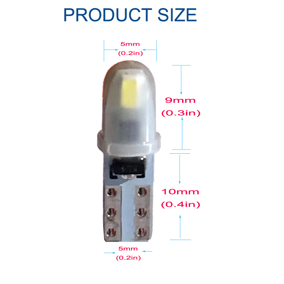 10pcs T5 PC74 B8.5 LED Canbus  - Actinic Blue Led reseña y precio