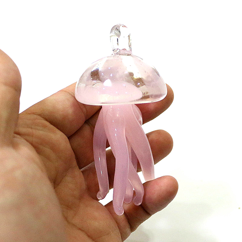 Pink Jellyfish Glass Pendant C - Marine Aquarium Home reseña y precio