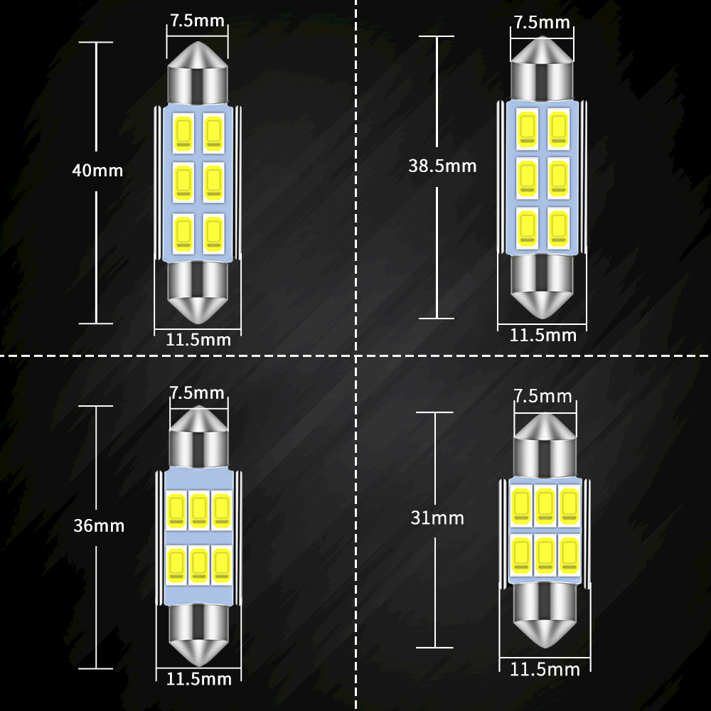 4Pcs C5w Led bulb CANBUS Festo - Actinic Blue Led reseña y precio